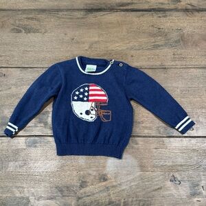 Decorated Originals for Kids Navy Blue Sweater with American Football Design 12M